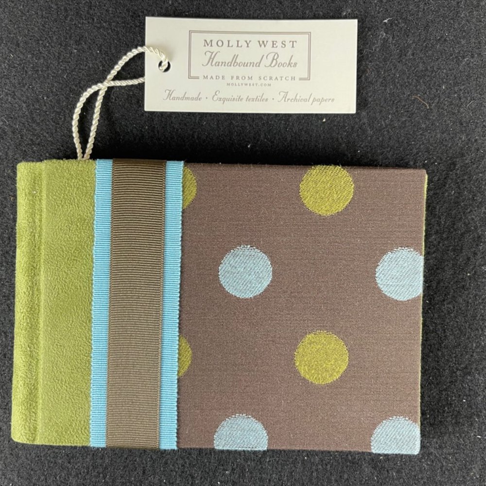 Molly West New Handmade Suede Picture Album - Original Box NEW. Very Cool